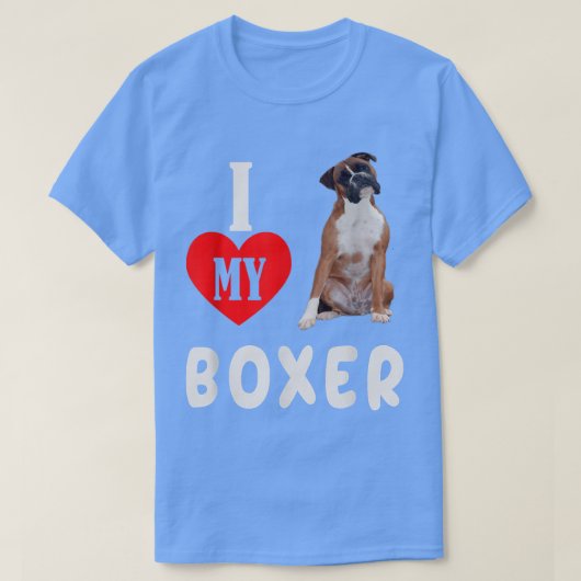I Love my Boer Dog Pet Lover Mom Dad Apparel Tシャツ (デザイン正面)