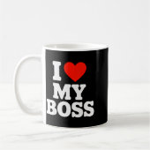 I Love My Boss  コーヒーマグカップ (左)