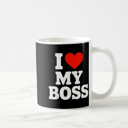 I Love My Boss  コーヒーマグカップ (右)