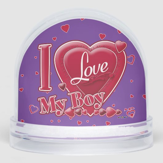 I Love My Boy Red -ハート (正面)