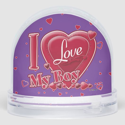 I Love My Boy Red -ハート (裏面)