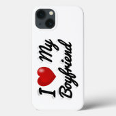 I Love My Boyfriend かわいい黒文字 iPhone カーショ Case-Mate iPhoneケース (裏面)