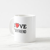 I love my boyfriend コーヒーマグカップ (正面左)