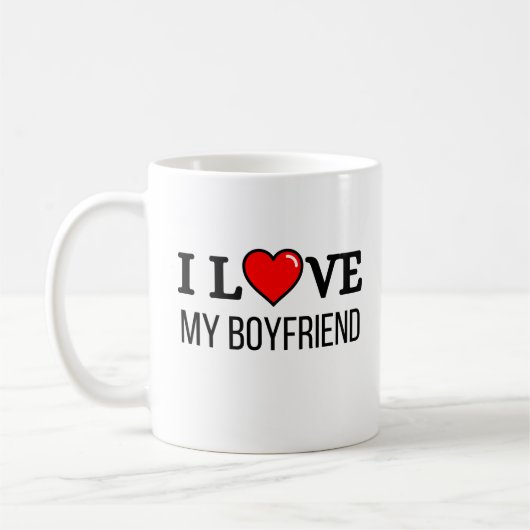 I love my boyfriend コーヒーマグカップ (左)