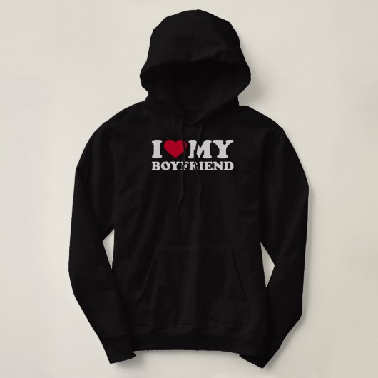I love my boyfriend パーカ (デザイン正面)