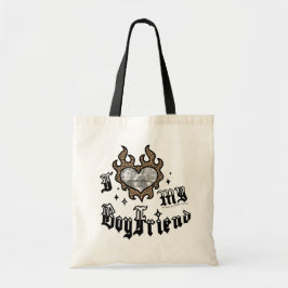 I Love My Boyfriend - Cheetah - DingusDesign トートバッグ