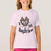 I Love My Boyfriend - Cheetah - DingusDesign Tシャツ (正面)