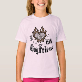 I Love My Boyfriend - Cheetah - DingusDesign Tシャツ