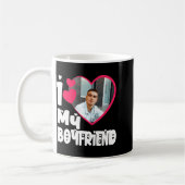 I Love My Boyfriend D Photo  コーヒーマグカップ (左)