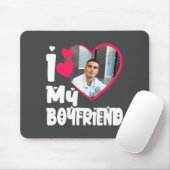 I Love My Boyfriend D Photo  マウスパッド (マウス)