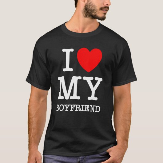 I Love My Boyfriend I Heart My Girlfriend GF Valen Tシャツ (正面)
