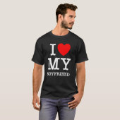 I Love My Boyfriend I Heart My Girlfriend GF Valen Tシャツ (正面フル)