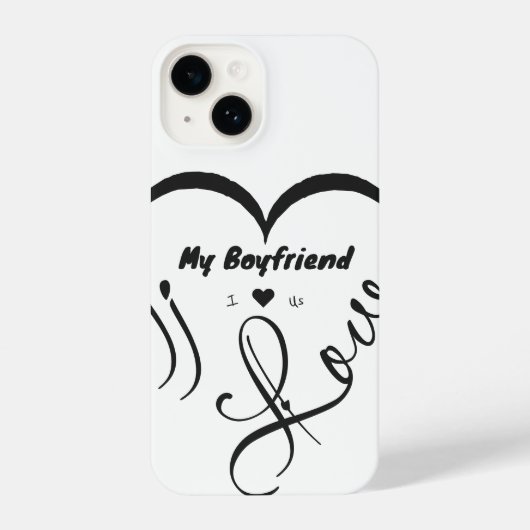 I Love My Boyfriend I ♥ Us iPhoneケース (裏面)