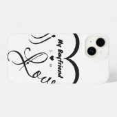I Love My Boyfriend I ♥ Us iPhoneケース (裏面横)