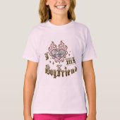 I Love My Boyfriend - Red - DingusDesign - BbyTee Tシャツ (正面)