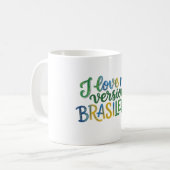 I Love My Brazilian Version コーヒーマグカップ (正面左)