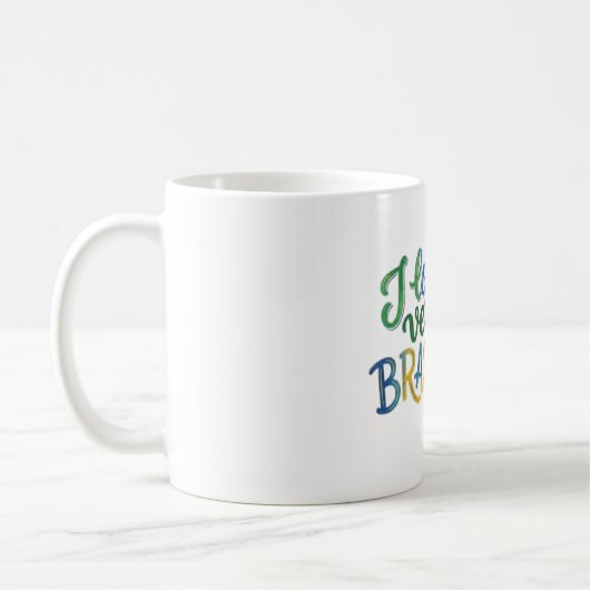 I Love My Brazilian Version コーヒーマグカップ (左)
