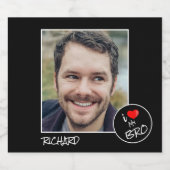 I Love My Bro, カスタムPhoto - パーソナライズされた ビールラベル (シングルラベル)