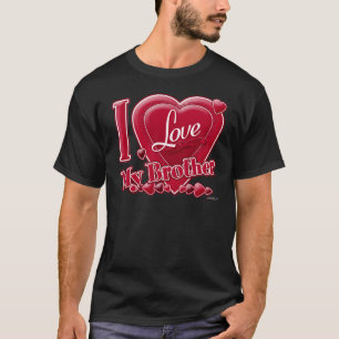 I Love My Brother Red -ハート Tシャツ
