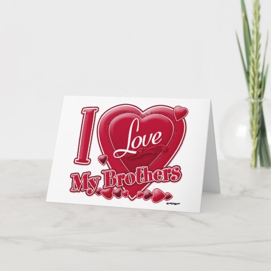 I Love My Brothers red -ハート シーズンカード (正面)