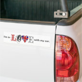 I LOVE my car-Sticker バンパーステッカー (トラック上)