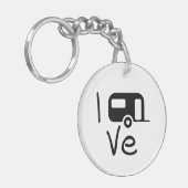 i love my caravan. Ik hou van kamperen. Vakantie キーホルダー (正面左)