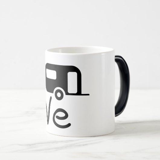 i love my caravan. Ik hou van kamperen. Vakantie モーフィングマグカップ (正面右)