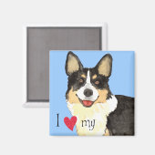 I Love my Cardigan Welsh Corgi マグネット (正面/裏面)