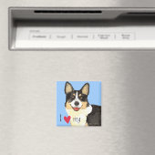 I Love my Cardigan Welsh Corgi マグネット (インサイチュ (食洗機))