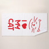 I love my cat バスタオル (バスタオル)