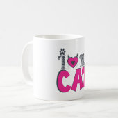 I Love My Cat – Cute Pet Lover Design コーヒーマグカップ (正面左)