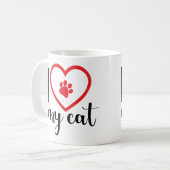 I LOVE MY CAT Mug Cup コーヒーマグカップ (正面左)