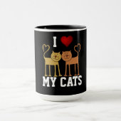 I Love My Cats マグカップ (中央)