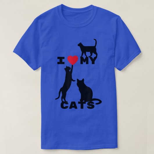 I love my cats! tシャツ (デザイン正面)