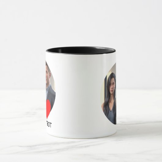 🤖 I Love My Chatbot ❤️ Create Own Photo マグカップ (中央)