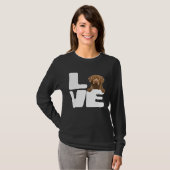 I Love My Chesapeake Bay Retriever Dog Tシャツ (正面フル)