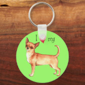 I Love my Chihuahua キーホルダー (正面)