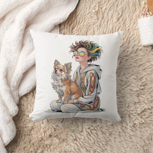  i love my chihuahua  クッション (ブランケット)