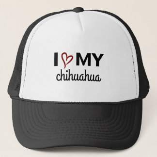 I Love My Chihuahua Hat （黒） キャップ