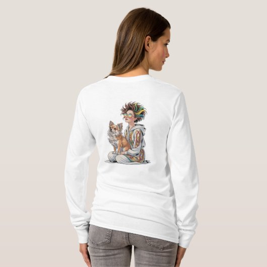  i love my chihuahua  tシャツ (裏面フル)