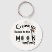 I Love My Chihuahua to the Moon and Back Keychain キーホルダー (裏面)