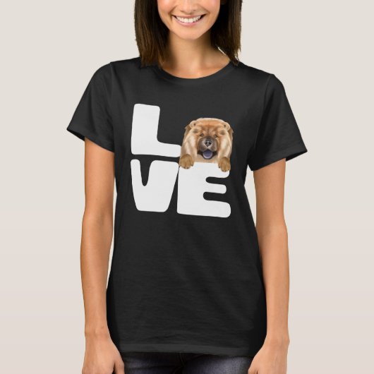 I Love My Chow Chow Dog Tシャツ (正面)