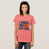 I Love My Chow Women's Ringer T-shirt Tシャツ (正面フル)