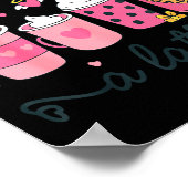 I Love My Cl A Latte Coffee Valentine Teachers Wom ポスター (角)