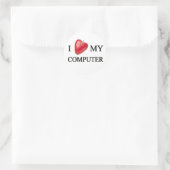 I LOVE MY COMPUTER ラウンドシール (バッグ)