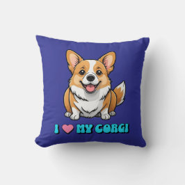 I Love My Corgi クッション