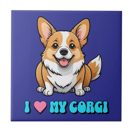 I Love My Corgi タイル (正面)