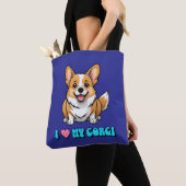 I Love My Corgi トートバッグ (クローズアップ)