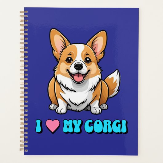 I Love My Corgi プランナー手帳 (正面)
