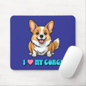 I Love My Corgi マウスパッド (マウス)